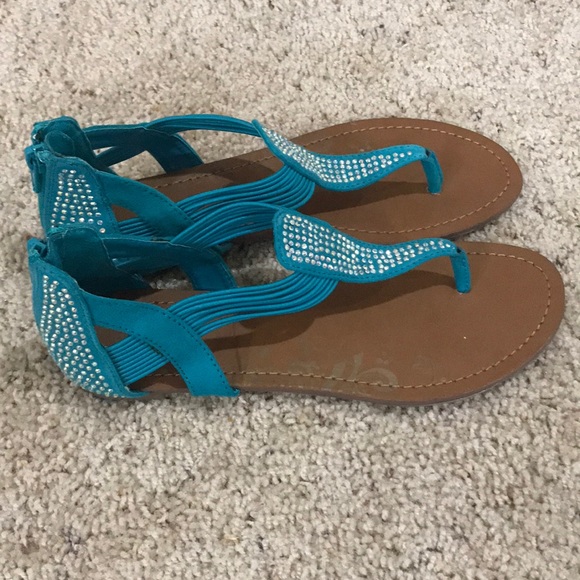 teal sparkly shoes